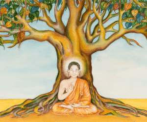 Buddha under Bodhi tree